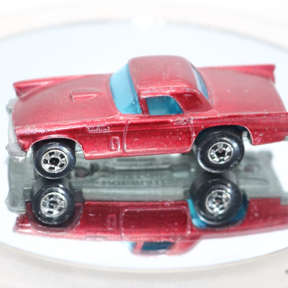 Hot Wheels vintage 1957 T-bird diecast 1:64 scale black walls survivor